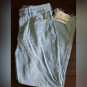 Hollister Mom Jeans with Distressed Bottom